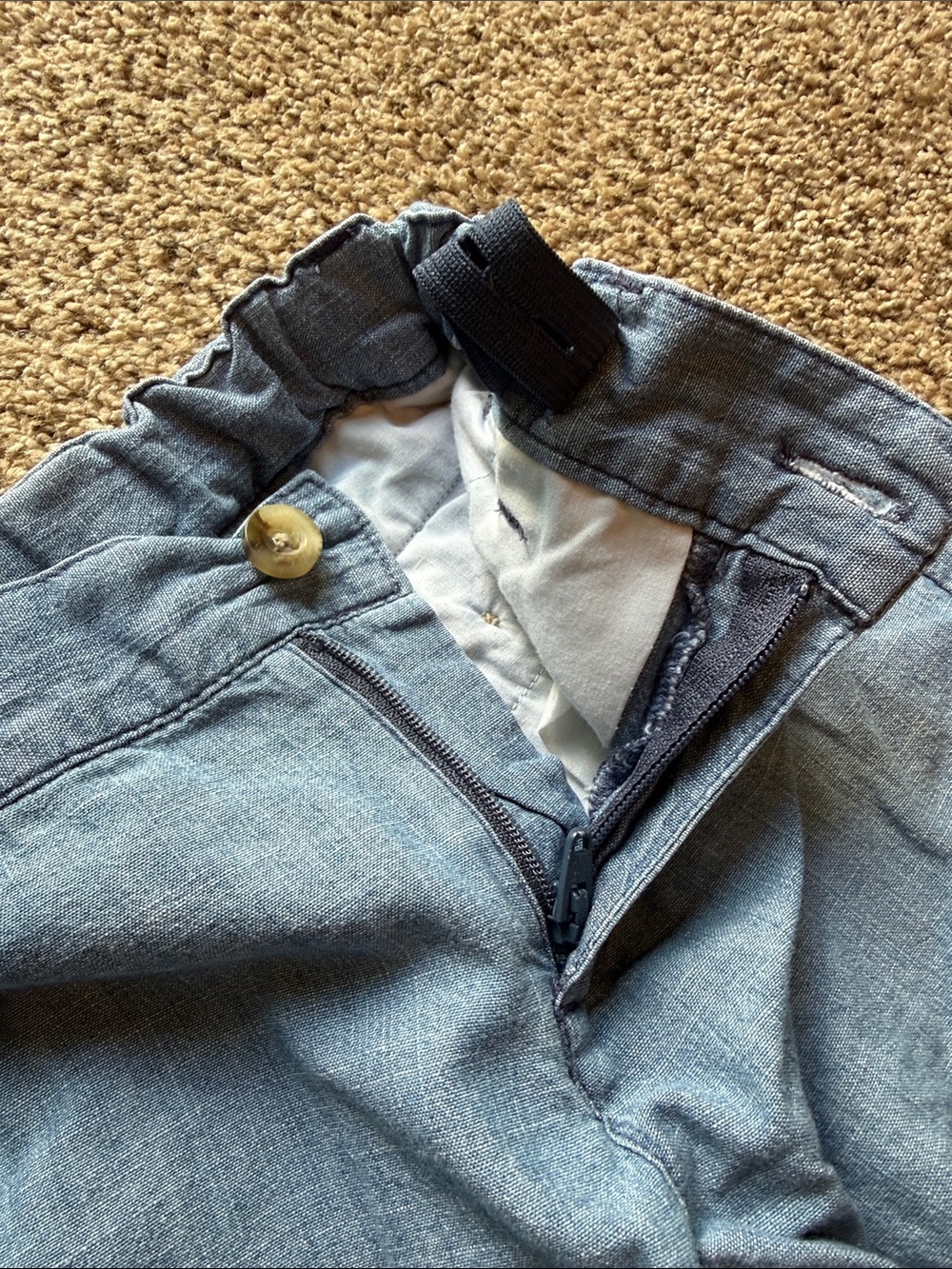 Janie and Jack | Light Chambray Boys' Shorts - Light Blue - Picture 4 of 7